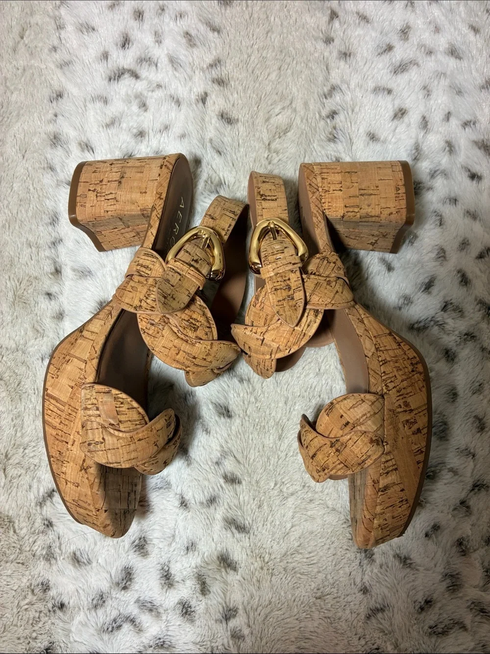 Aerosoles Camea Cork Platform Sandal Size 6.5 EUC